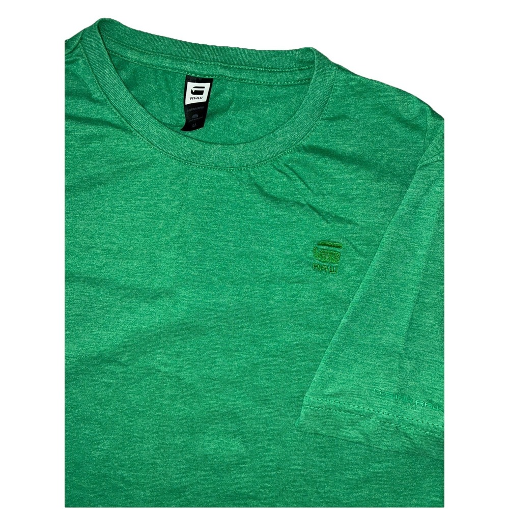 G-StarRaw T Shirt Women's M Green Boyfriend Tee Embroidered Logo Y2K